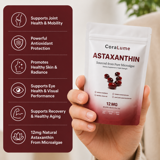 CoraLume Astaxanthin 12mg Softgels – Premium Antioxidant Support