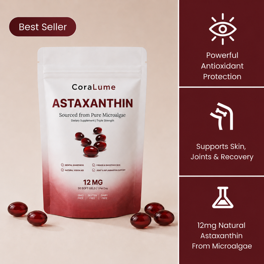 CoraLume Astaxanthin 12mg Softgels – Premium Antioxidant Support