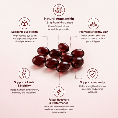 CoraLume Astaxanthin 12mg Softgels – Premium Antioxidant Support