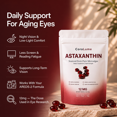 CoraLume Astaxanthin 12mg — Vision & Eye Support for Adults